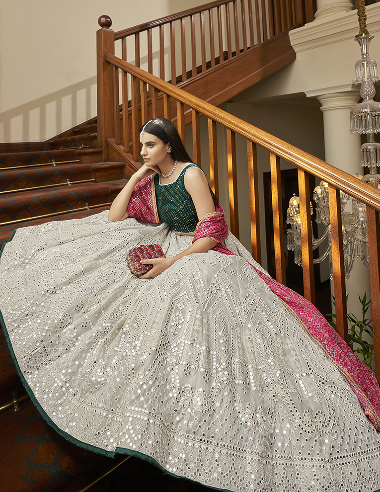 plus size lehenga choli in pure satin silk fabric -8717104521 | Heenastyle