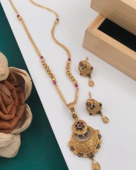 Beads Stone Type Pretty Pendant Set
