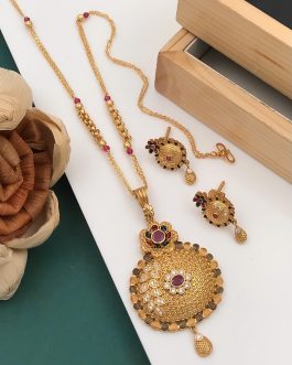 Gold Plated Loving Pendant Set