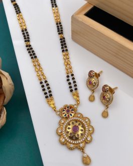 Gold Plated Flower Design Mangalsutra