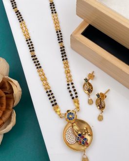 Stones Design Brass Mangalsutra