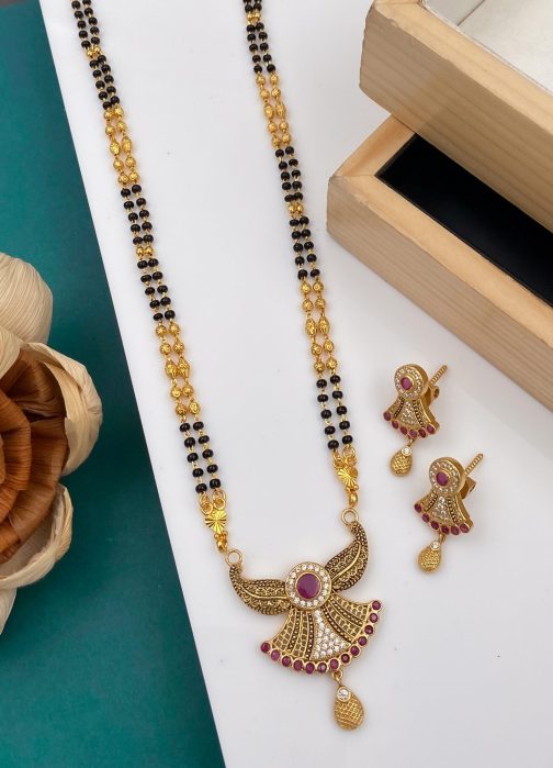 Sparkling Gold Plated Mangalsutra