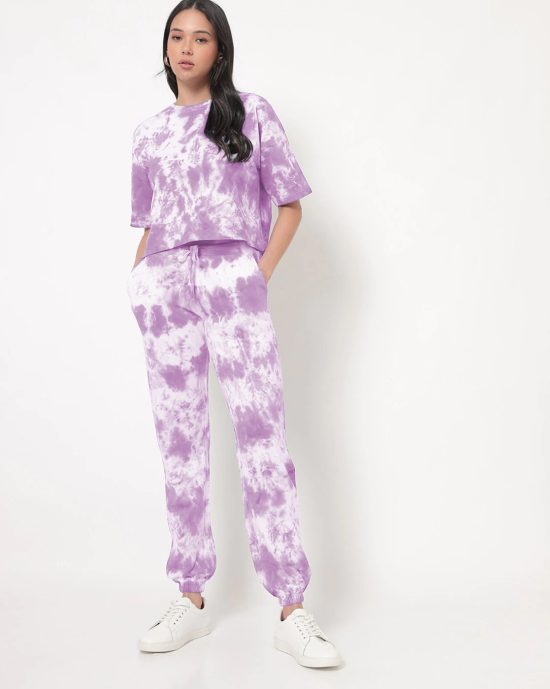 Cotton Purple Track Suit