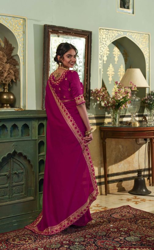 Wine Saree