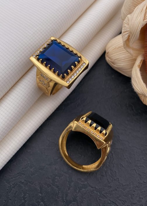 Big Budget Blue Stone Ring Diamonds For Men