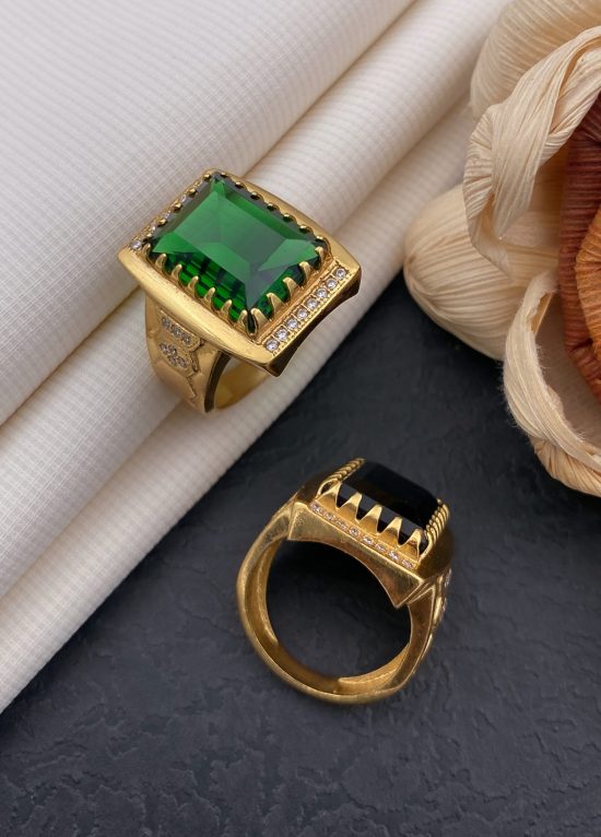 emerald ring, panna stone, adjustable silver rings, freesize adjustable ring,  buy adjustable rings, green stone ring – CLARA