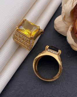 Toran Old Yellow Stone Ring Diamonds For Men
