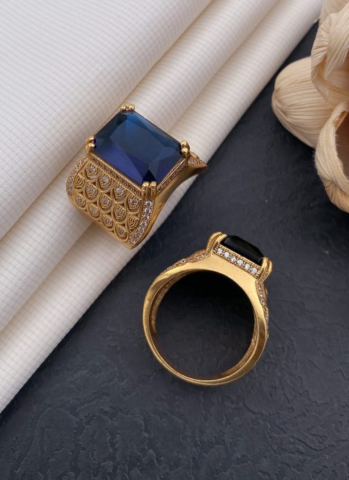 Toran Old Blue Sone Ring Diamonds For Men