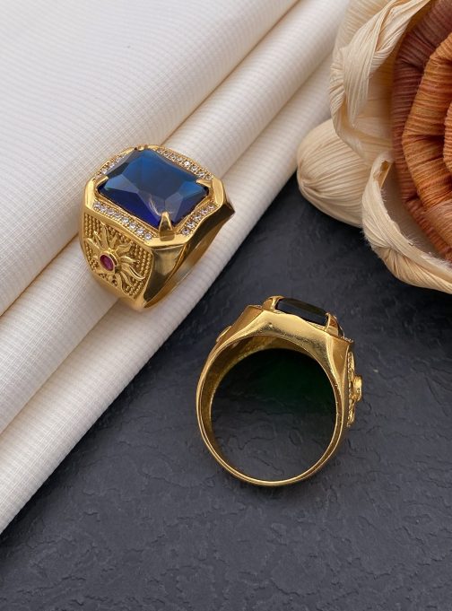 Sun Blue Stone Ring Diamonds For Men