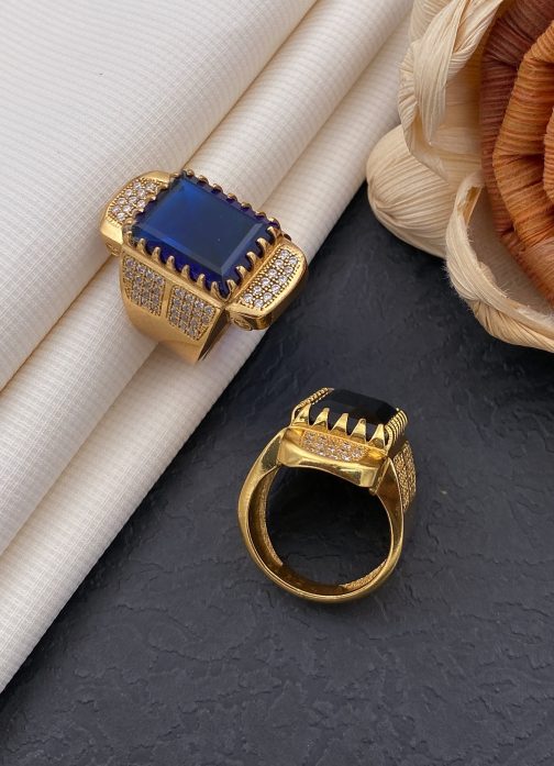 Blue Stone Diamonds Ring For Men