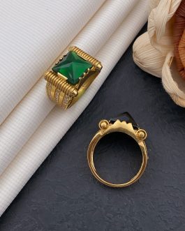 Prince Green Stone Ring Diamonds For Men