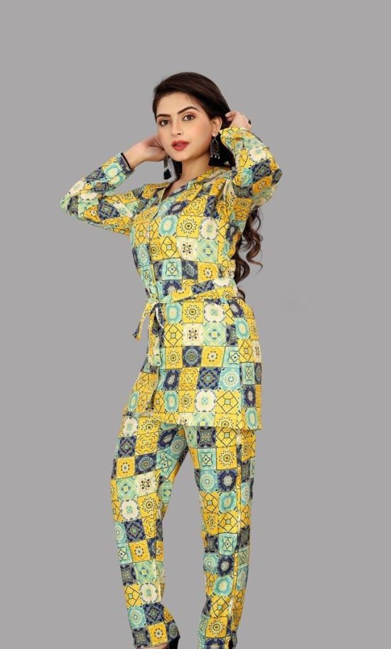 Casual Wear Yellow Co-ord Set