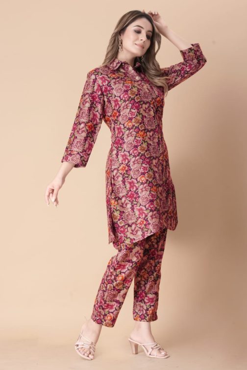 Floral Foil Printed Co-ord Set