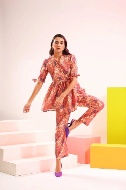 Silk Pink Co-Ord Set