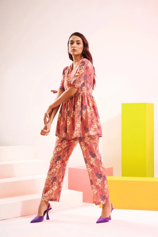 Silk Pink Co-Ord Set