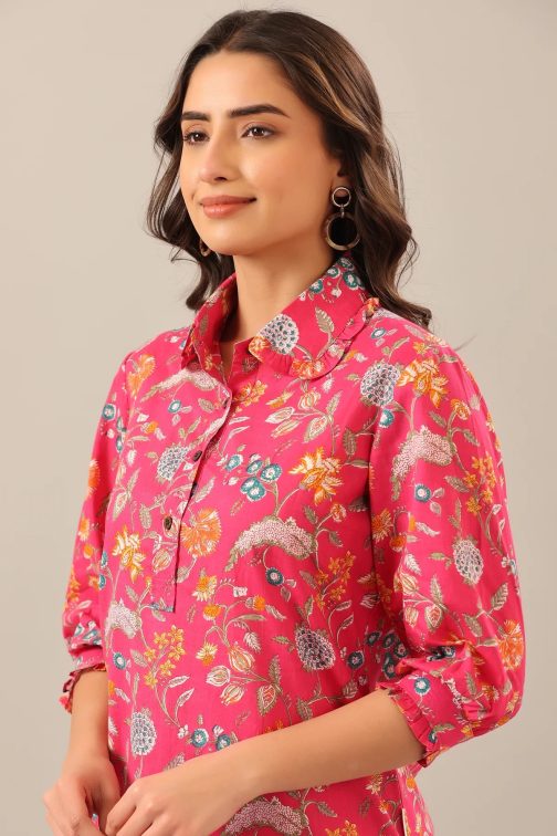 Lovely Cotton Bland Red Co-ord Set