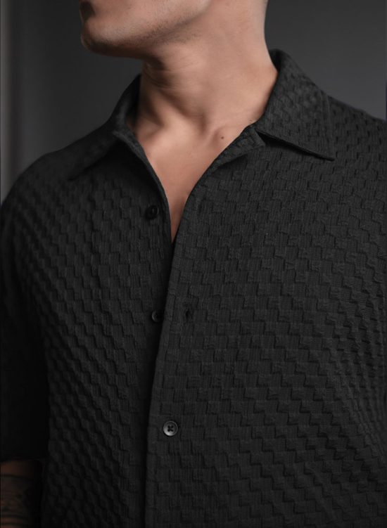 Textured Black Shirt