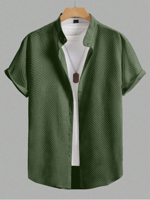 Half Sleeve Green Shirt