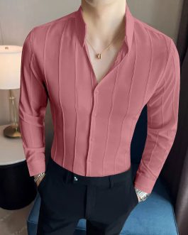 Striped Pink Full Sleeve Shirt
