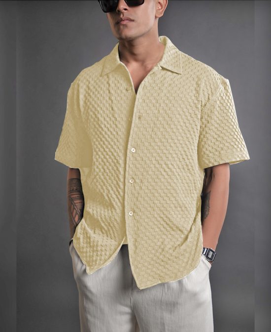 Textured Yellow Shirt