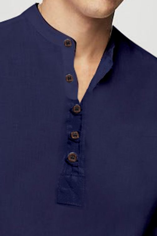 Classic Collar Blue Shirt