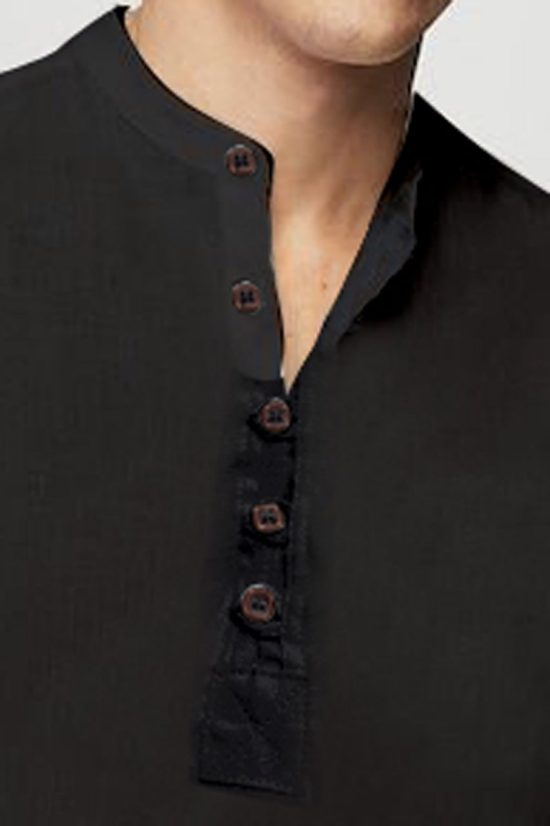 Classic Collar Black Shirt