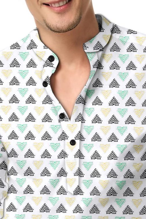 White Cotton Classic Collar Shirt