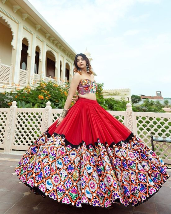 Beautifully Mirror Crafted Lehenga