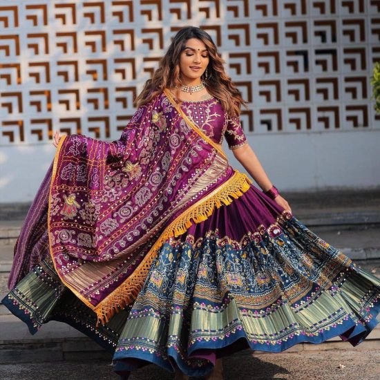 Silk Navratri Wear Lehenga Choli