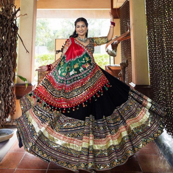 Real Mirror Navratri Designer Lehenga Choli Set