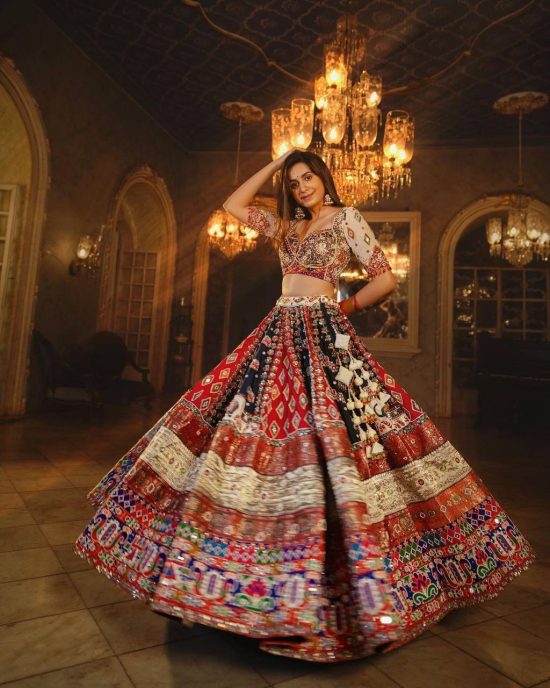 Digital Print Navratri Lehenga Choli Set