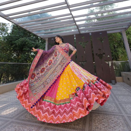 Multi Color Designer Cotton Lehenga Choli