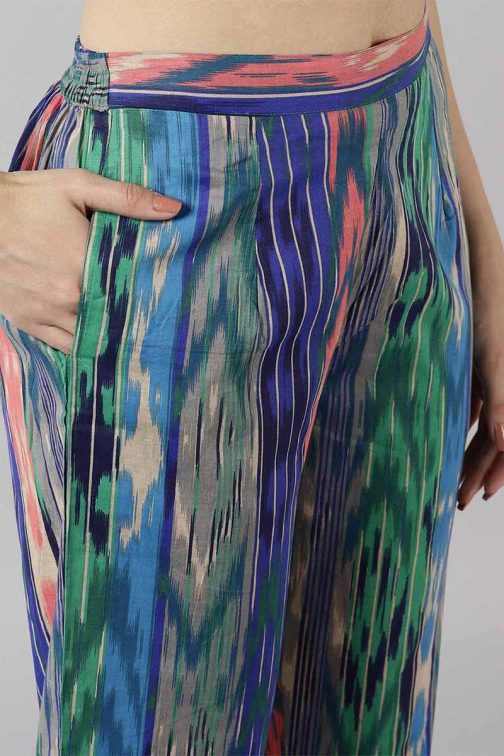 Multicolor Cotton Abstract Print Night Suit - Image 3