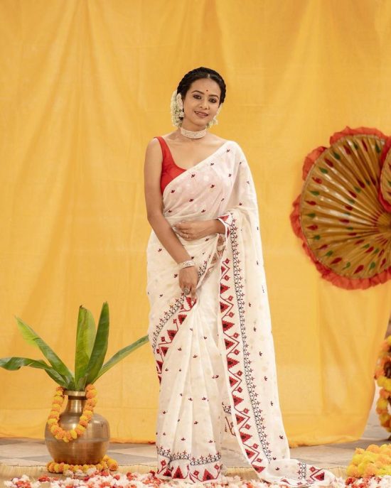 White Cotton Saree