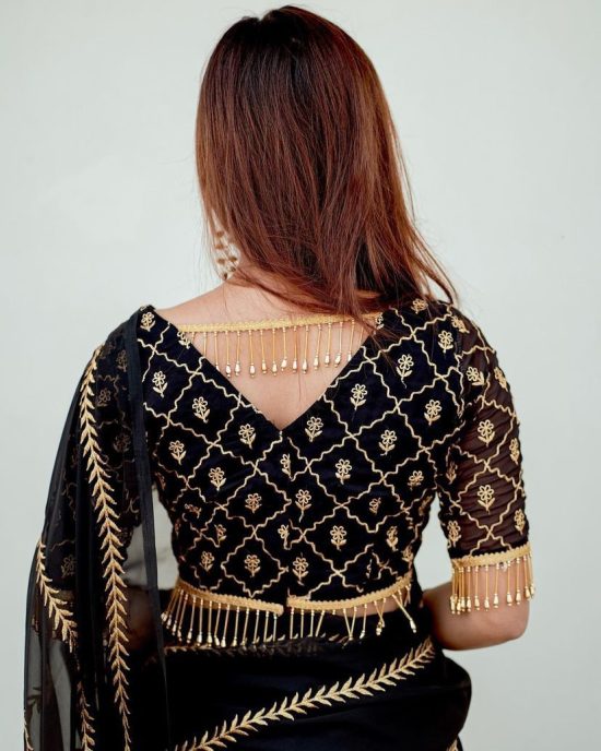 Black Georgette Saree