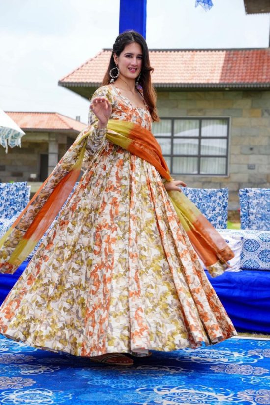 Printed Anarkali Kurta Set