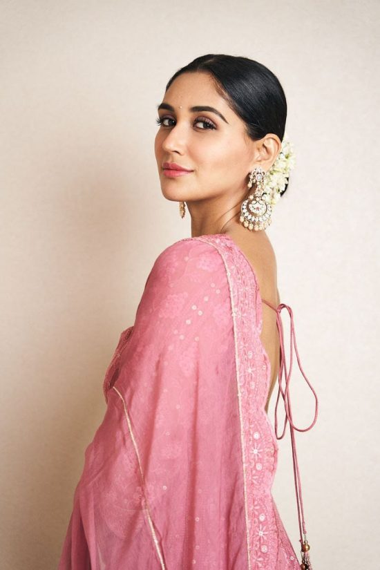 Pink Embroidered Anarkali Gown