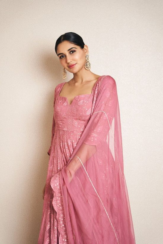 Pink Embroidered Anarkali Gown