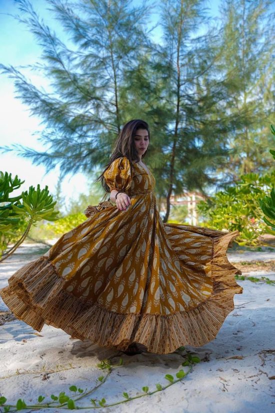 Brown Boho Maxi Dress