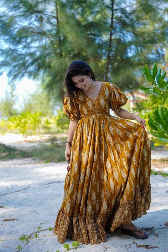 Brown Boho Maxi Dress