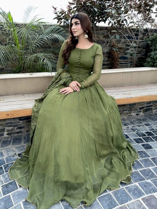 Olive Green Gown