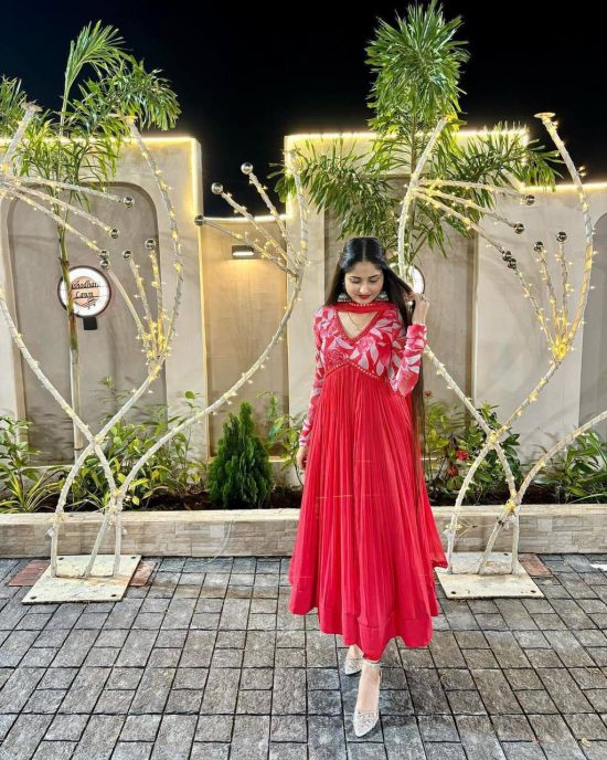 Red Floral Maxi Dress