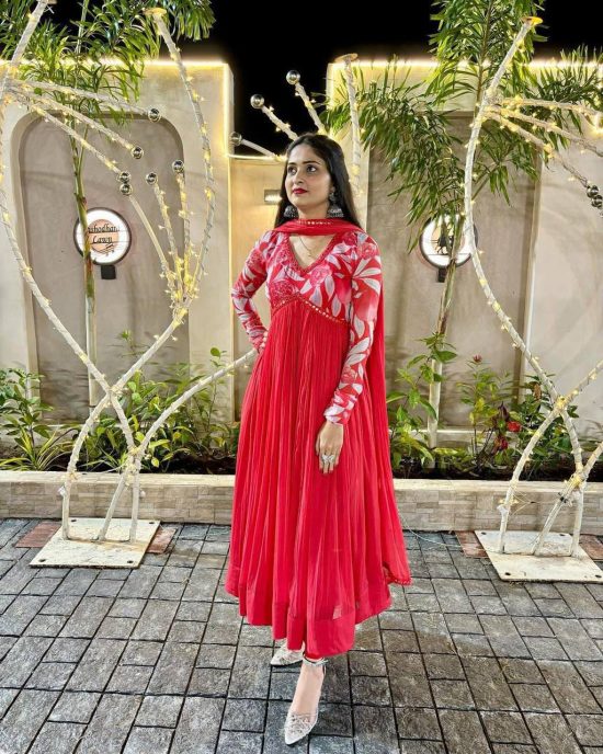 Red Floral Maxi Dress