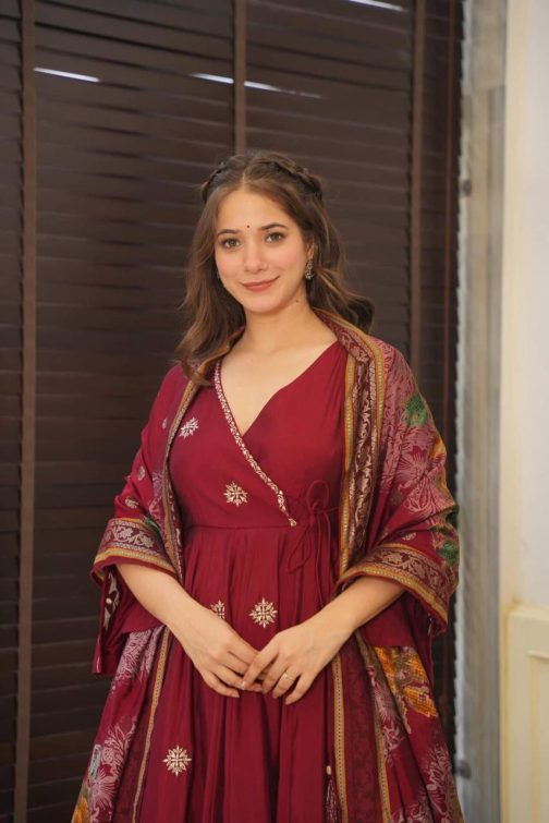 Embroidered Anarkali Suit Set