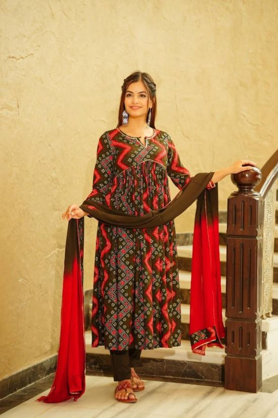 Brown Ethnic Suit Set