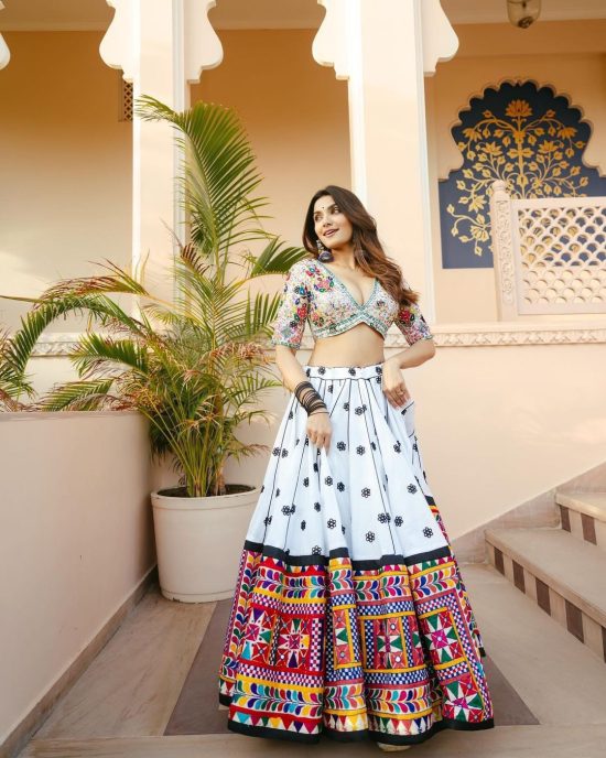 Maslin Cotton Navratri Lehenga Choli