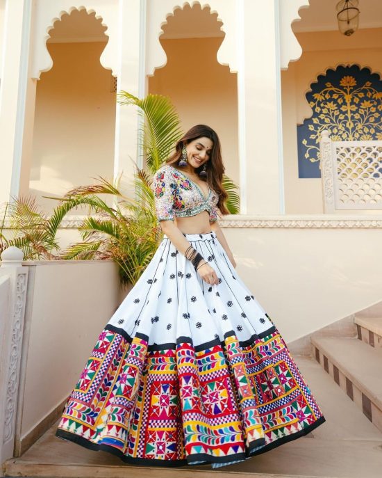 Maslin Cotton Navratri Lehenga Choli