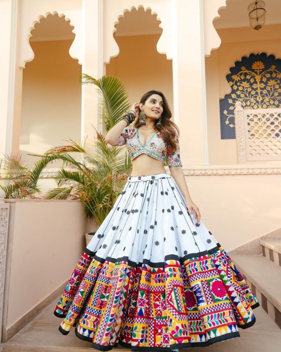 Maslin Cotton Navratri Lehenga Choli