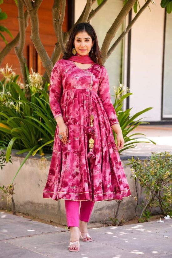 Tie-Dye Flared Kurta Set