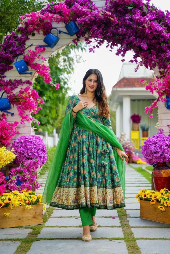 Green Anarkali Dress